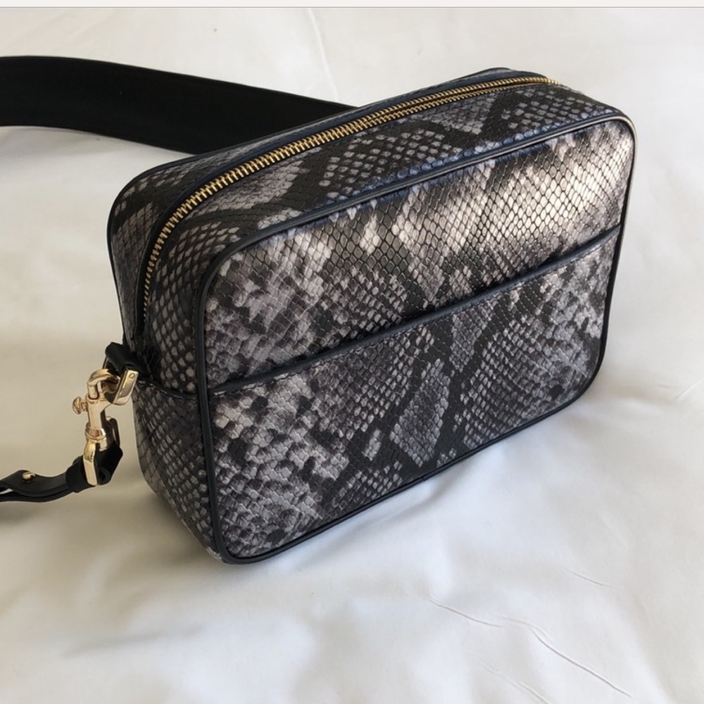 Anine Bing snakeskin boxy purse in perfect condition.